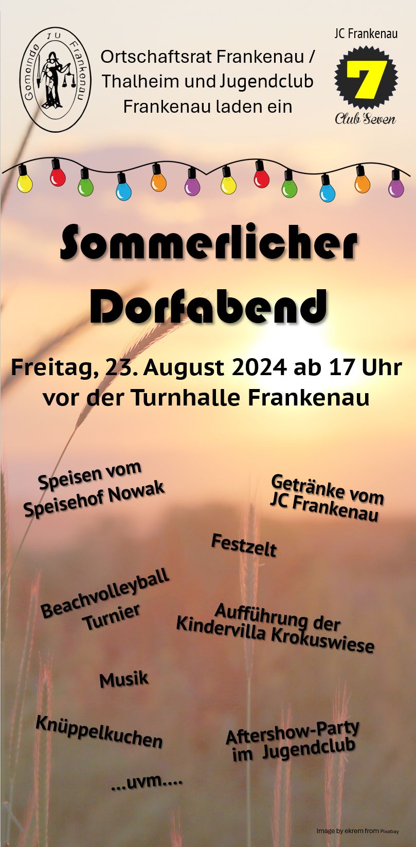 Flyer Sommerlicher Dorfabend 2024