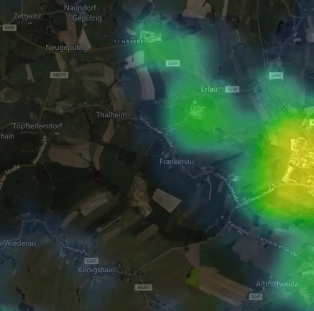 Light Pollution Map Frankenau